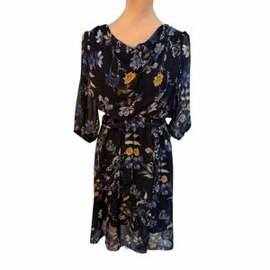 Elegant Floral Long Sleeve Dress